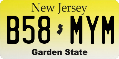 NJ license plate B58MYM