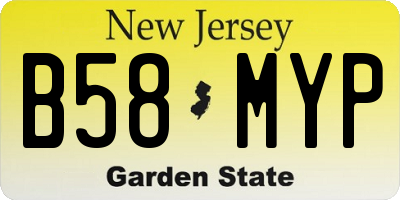 NJ license plate B58MYP