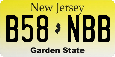 NJ license plate B58NBB