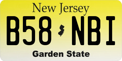 NJ license plate B58NBI