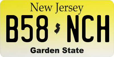 NJ license plate B58NCH