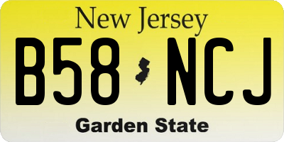 NJ license plate B58NCJ