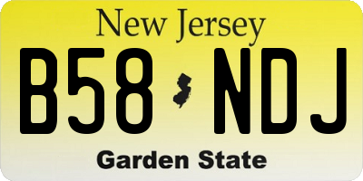 NJ license plate B58NDJ