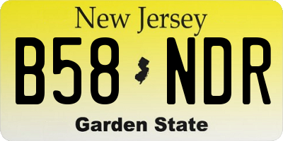NJ license plate B58NDR