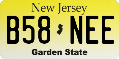 NJ license plate B58NEE