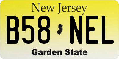 NJ license plate B58NEL