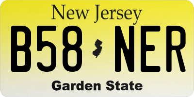 NJ license plate B58NER
