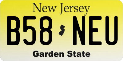 NJ license plate B58NEU