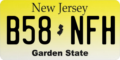 NJ license plate B58NFH