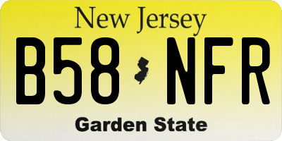 NJ license plate B58NFR