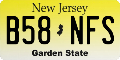 NJ license plate B58NFS