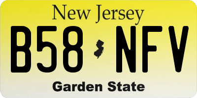 NJ license plate B58NFV