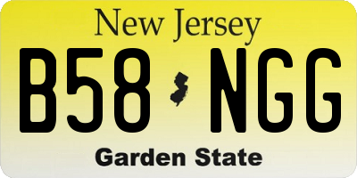 NJ license plate B58NGG