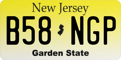 NJ license plate B58NGP