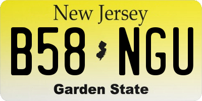 NJ license plate B58NGU