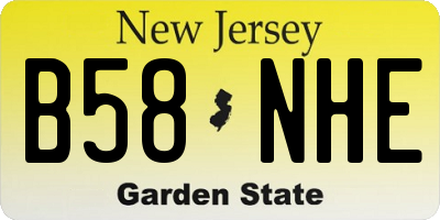 NJ license plate B58NHE