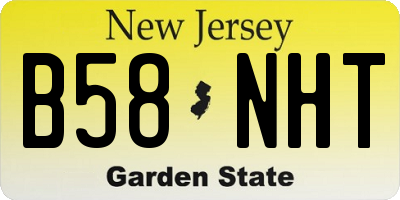 NJ license plate B58NHT