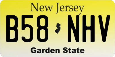 NJ license plate B58NHV