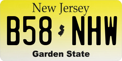 NJ license plate B58NHW