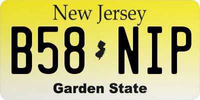 NJ license plate B58NIP