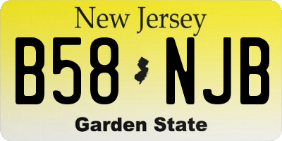 NJ license plate B58NJB