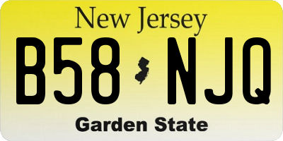NJ license plate B58NJQ