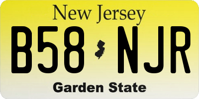 NJ license plate B58NJR