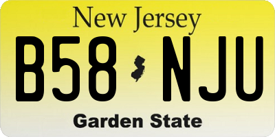 NJ license plate B58NJU