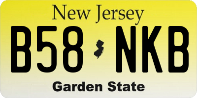 NJ license plate B58NKB