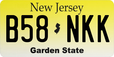 NJ license plate B58NKK