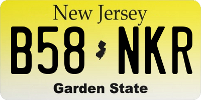 NJ license plate B58NKR