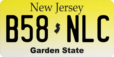 NJ license plate B58NLC