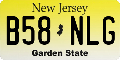 NJ license plate B58NLG