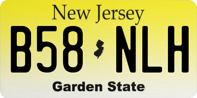 NJ license plate B58NLH