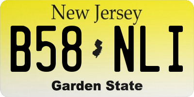NJ license plate B58NLI