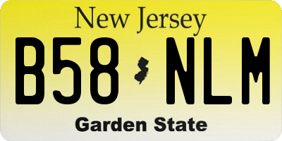 NJ license plate B58NLM