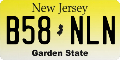 NJ license plate B58NLN