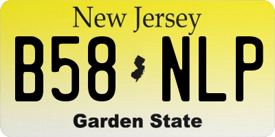 NJ license plate B58NLP