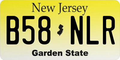 NJ license plate B58NLR