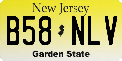 NJ license plate B58NLV