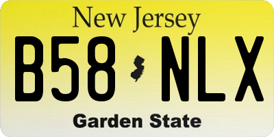 NJ license plate B58NLX