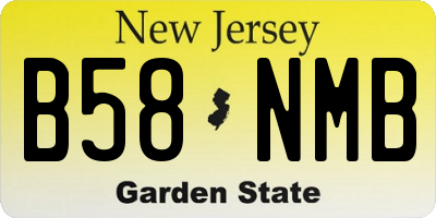 NJ license plate B58NMB