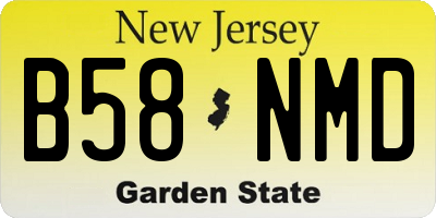NJ license plate B58NMD