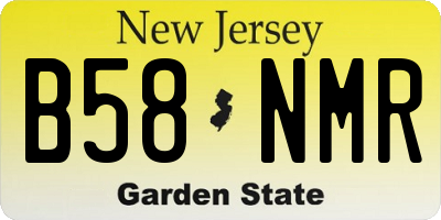 NJ license plate B58NMR