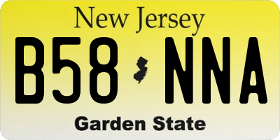 NJ license plate B58NNA