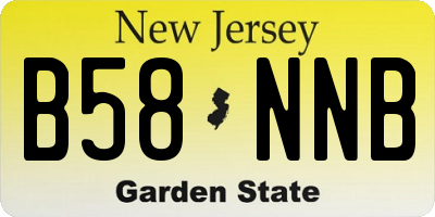 NJ license plate B58NNB