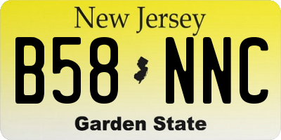 NJ license plate B58NNC