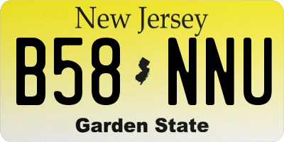 NJ license plate B58NNU