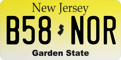 NJ license plate B58NOR
