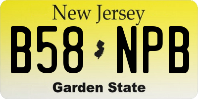 NJ license plate B58NPB